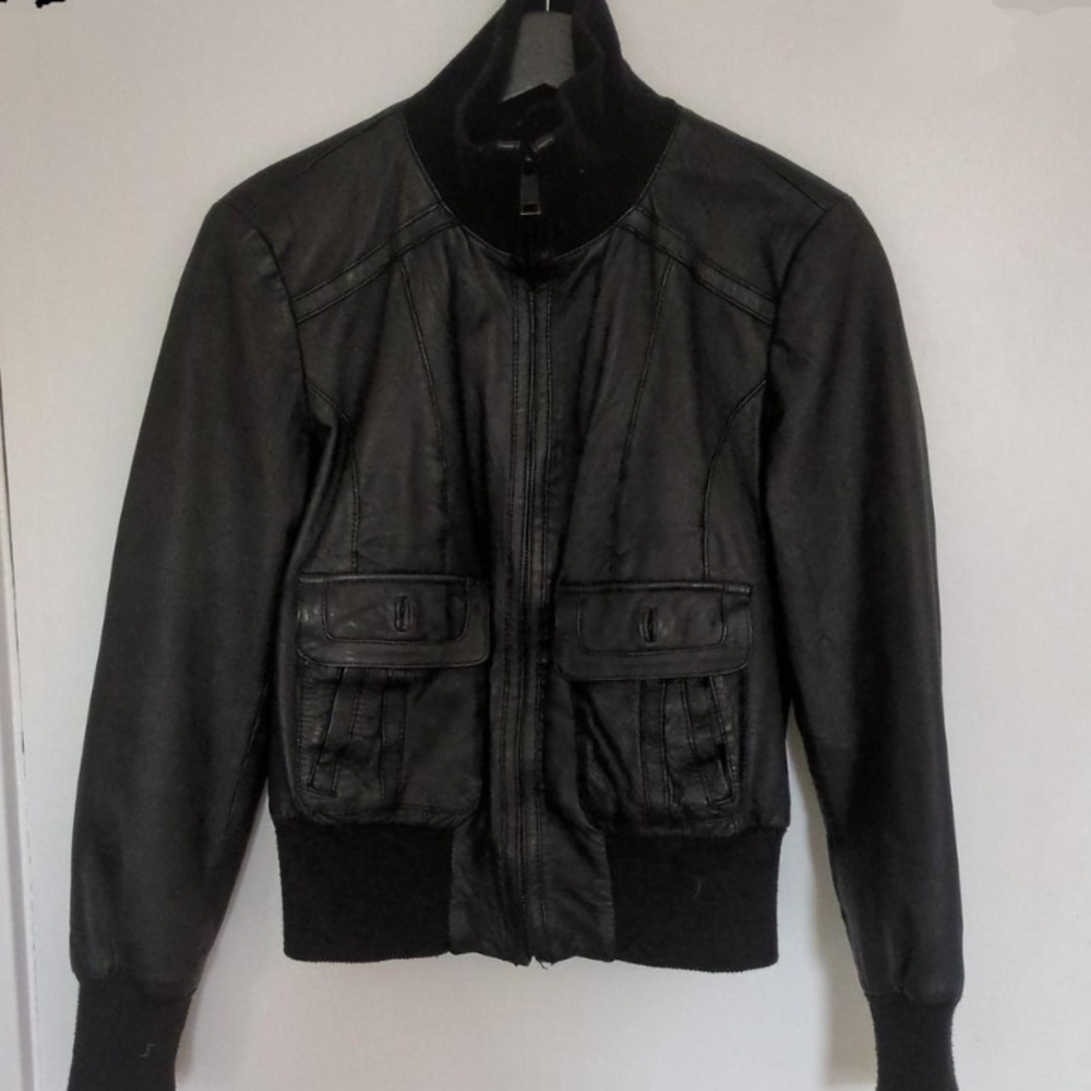 Womens Levi's Black Leather Jacket